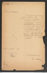 k.k. naturhistorisches Hofmuseum, Intendanzakten 1885-1896 (Hauer), Aktenzahl Z.464.a/1891, Seite 1